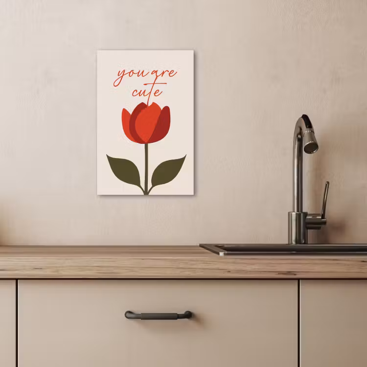 Tableau sur toile - Rose - Rouge - Fleur - Valentin — 2