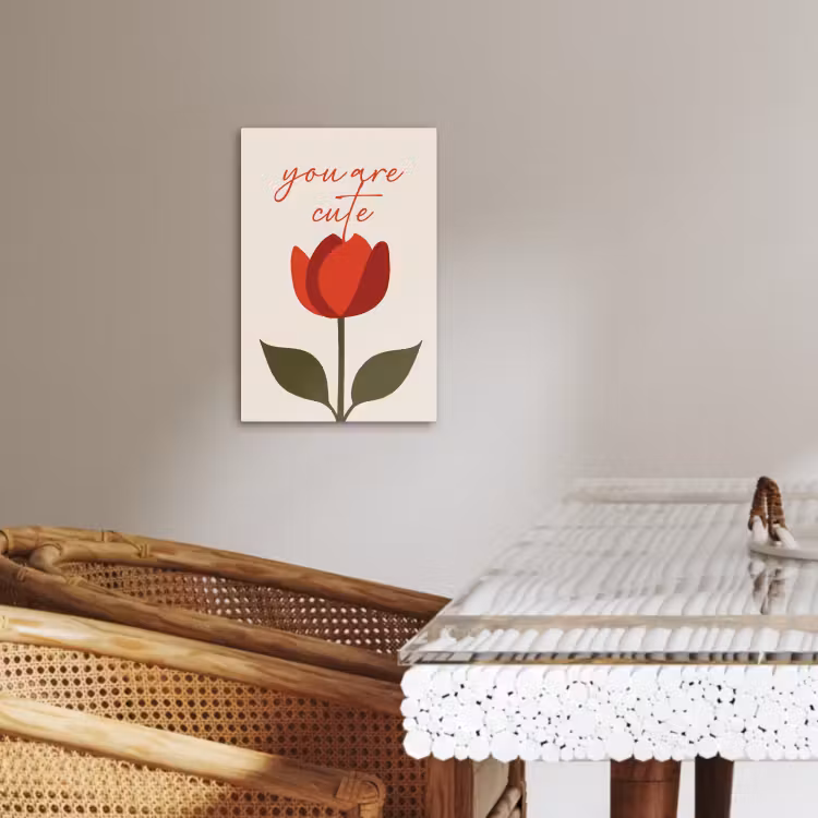 Tableau sur toile - Rose - Rouge - Fleur - Valentin — 4