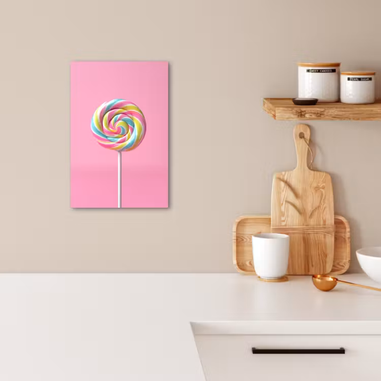 Tableau sur toile - Sucette - Rose - Bonbon - Sucré — 3