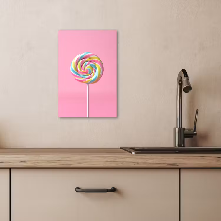 Tableau sur toile - Sucette - Rose - Bonbon - Sucré — 4