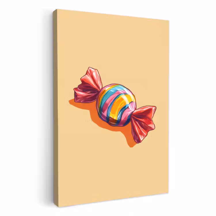 Tableau sur toile - Jaune - Bonbon - Couleur — 1