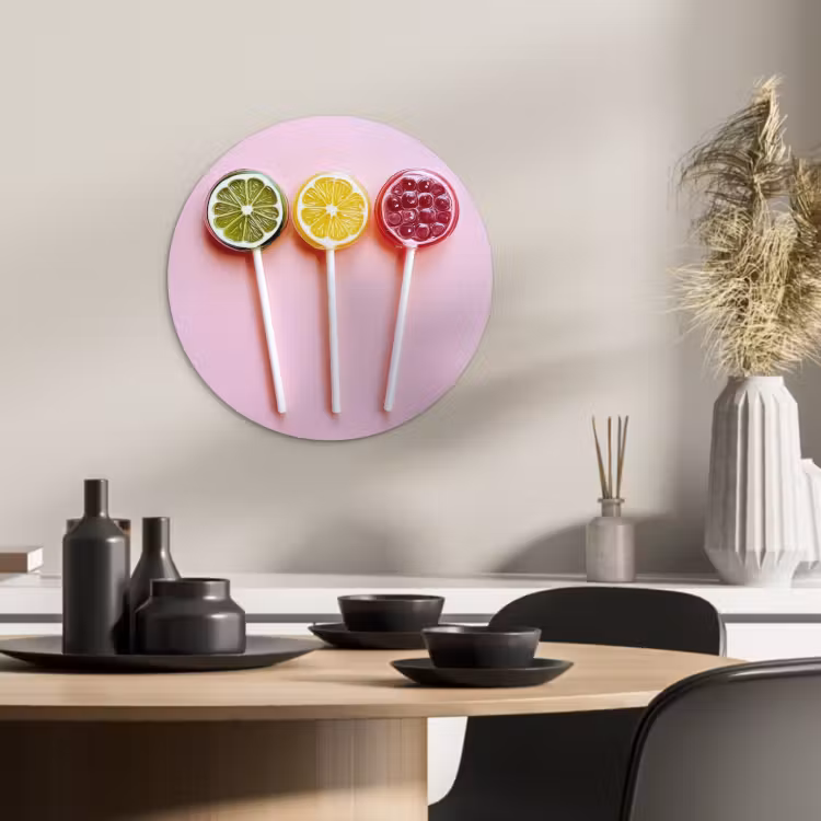 Tableau rond - Sucette - Bonbons - Agrumes — 3