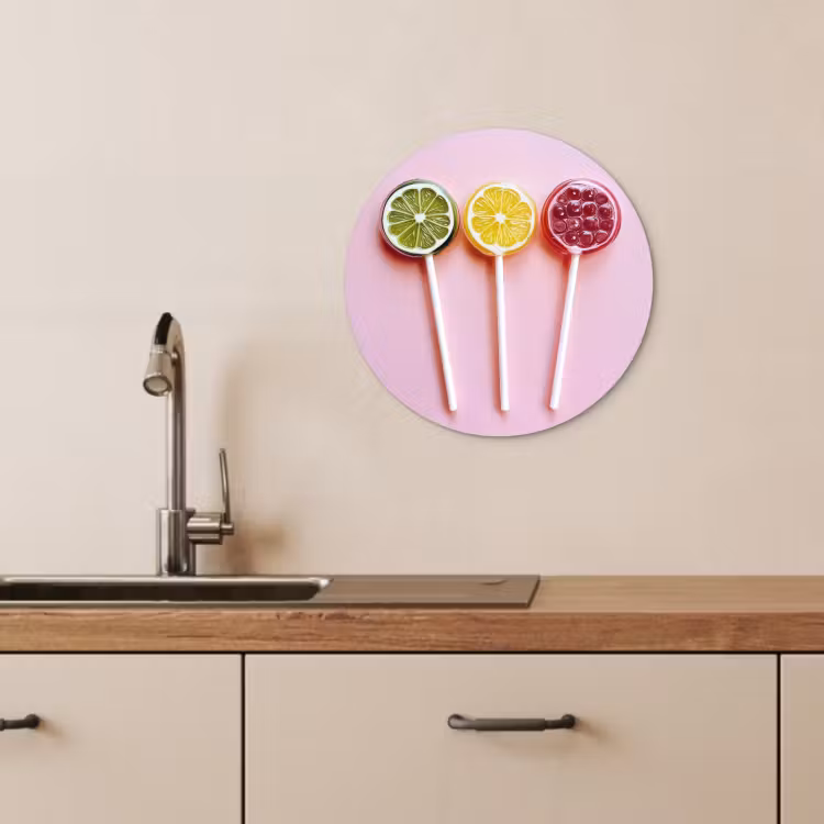 Tableau rond - Sucette - Bonbons - Agrumes — 4