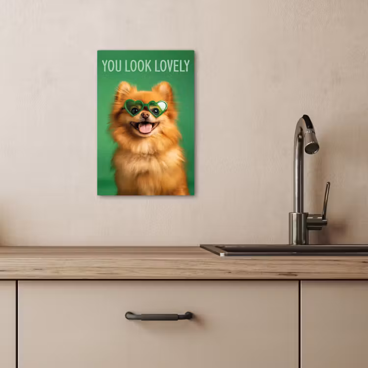 Tableau sur toile - Chien - Lunettes de soleil - Valentin - Amour — 3