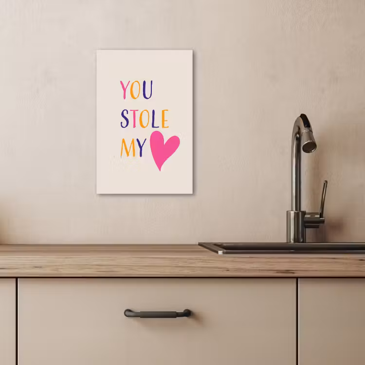 Tableau sur toile - Coeur - Valentin - Texte — 2