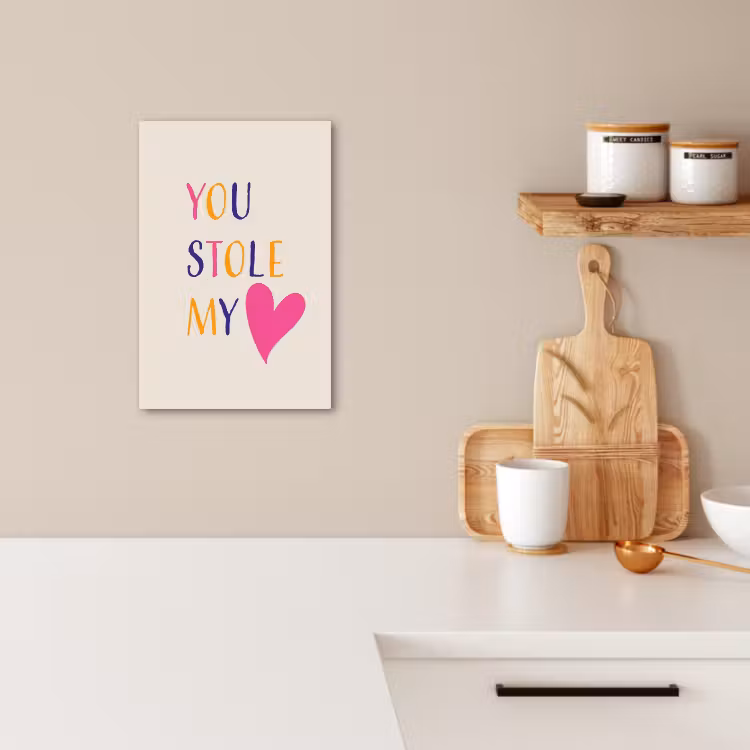 Tableau sur toile - Coeur - Valentin - Texte — 4