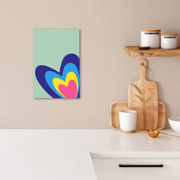 Tableau sur toile - Coeurs - Colorés - Valentin — 2