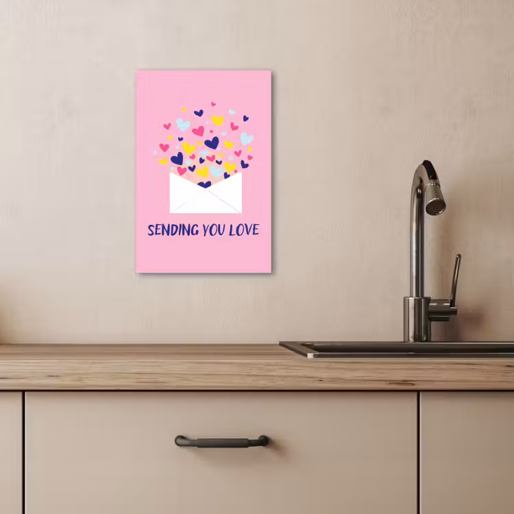 Tableau sur toile - Enveloppe - Amour - Coeurs - Valentin — 4
