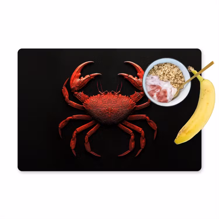 Sets de table en vinyle - Crabe - Rouge - Poissons - Crustacés — 1