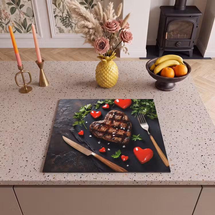 Protection plaque induction - Steak - Coeur - Couverts — 3