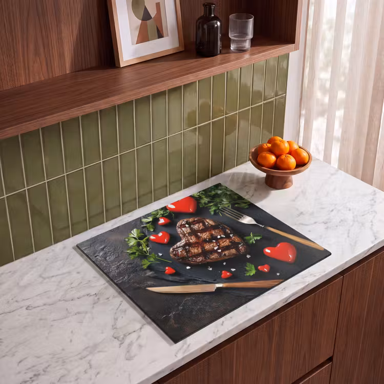 Protection plaque induction - Steak - Coeur - Couverts — 4