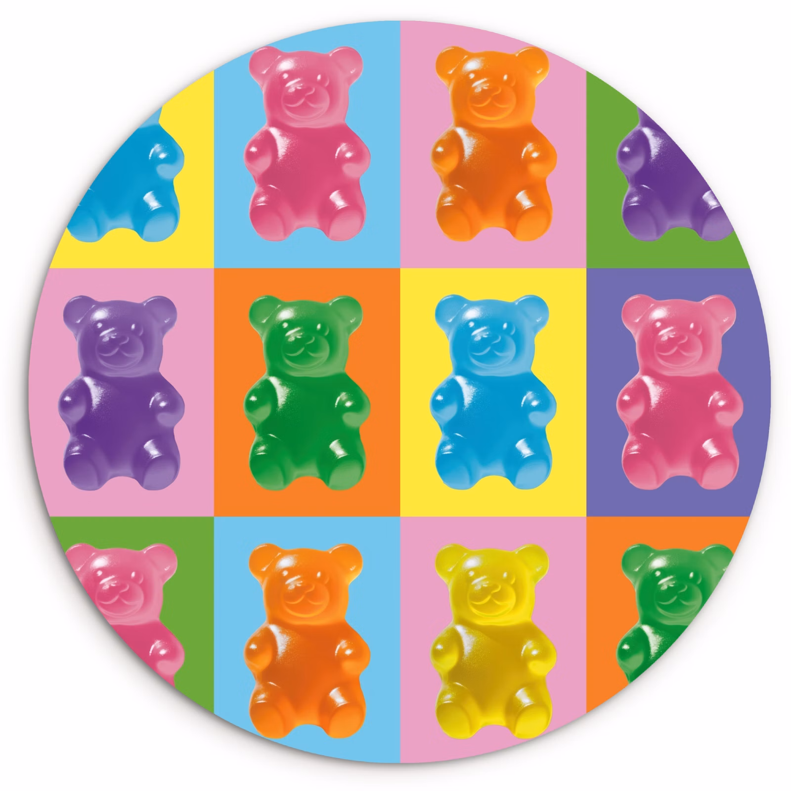 Tableau rond - Art- bonbons - colorés — 1