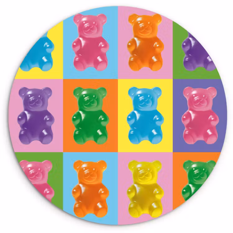 Tableau rond - Art- bonbons - colorés — 1
