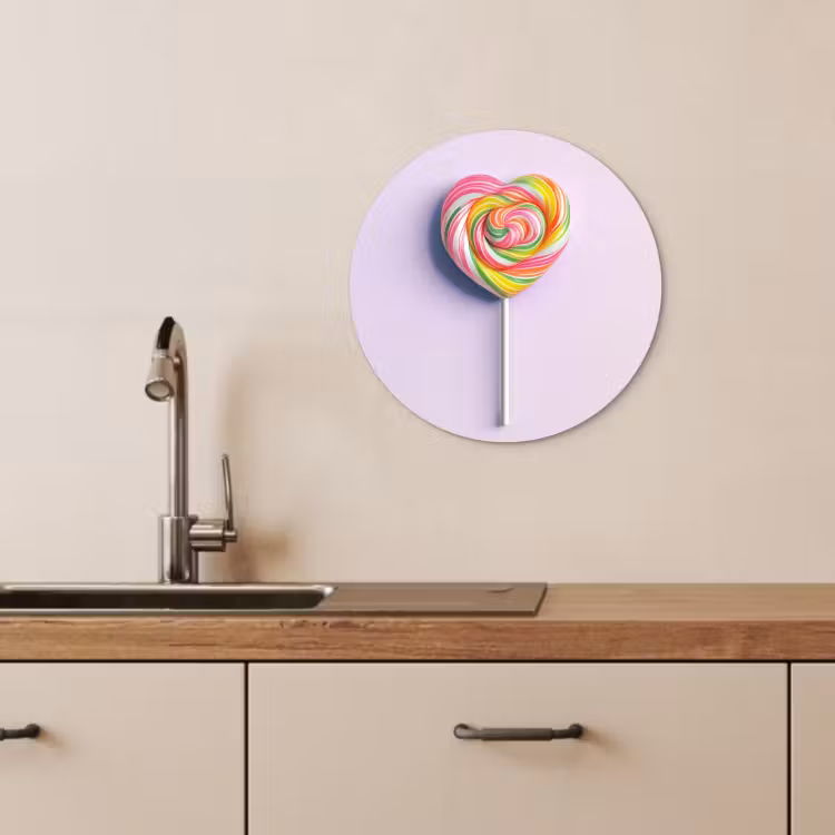 Tableau rond - Coeur - Sucette - Bonbons — 4
