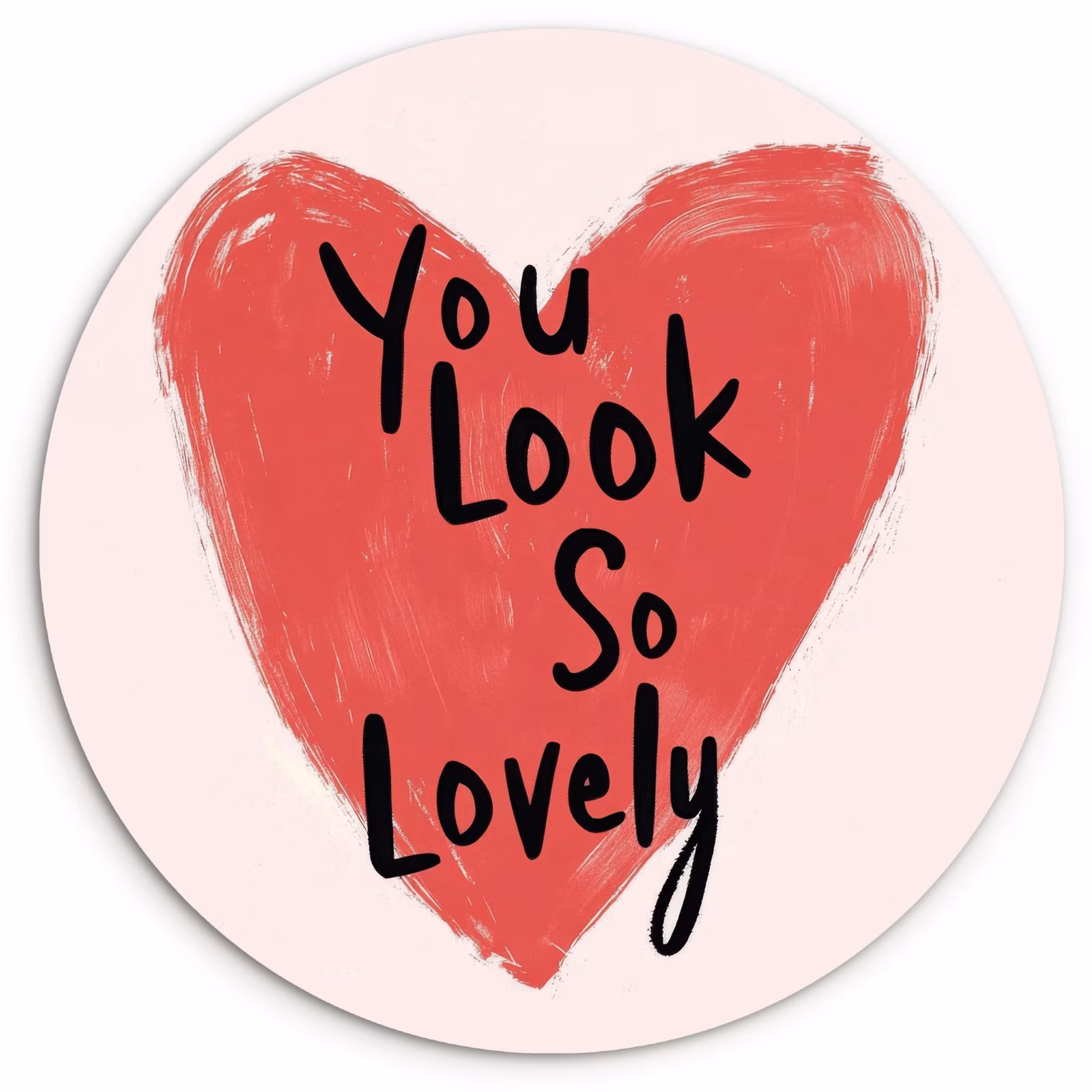 Tableau rond - Coeur - Rouge - Valentin — 1