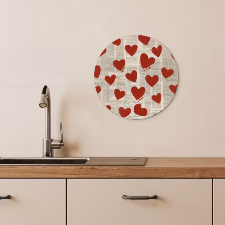 Tableau rond - Coeurs - Journal - Loveyou — 4