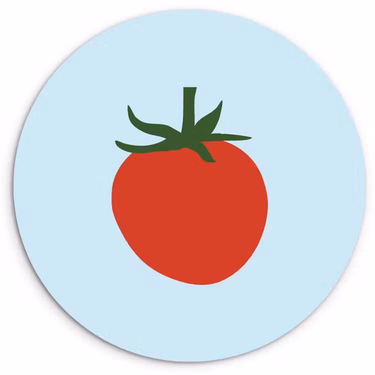 Tableau rond - Rouge - Tomate - Légume — 1