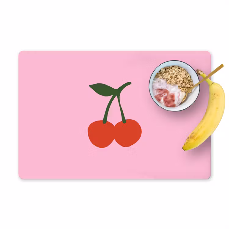 Sets de table - Cerises - Rose - Illustration — 1