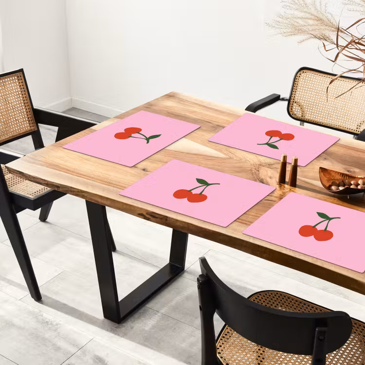 Sets de table - Cerises - Rose - Illustration — 4