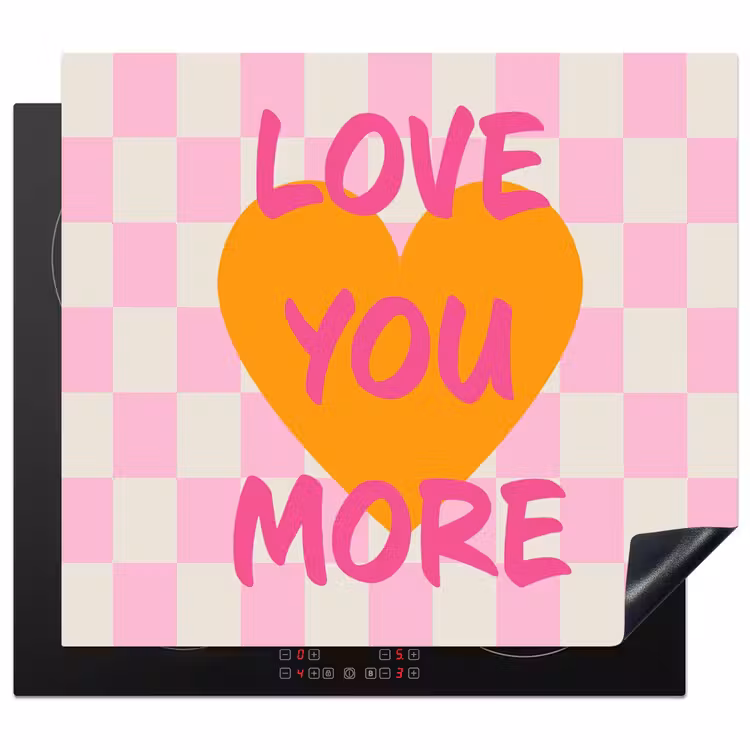 Protection plaque induction - Valentin - Amour - Rose - Orange — 1