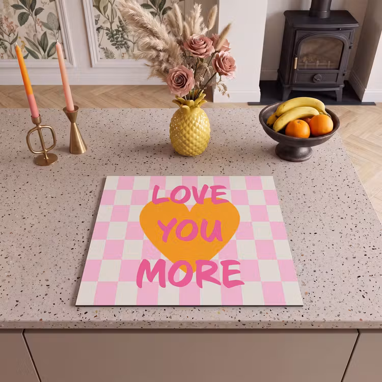 Protection plaque induction - Valentin - Amour - Rose - Orange — 3