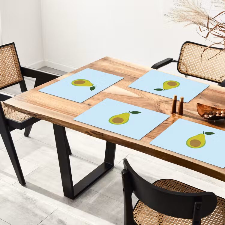 Sets de table - Avocat - Illustration - Vert - Fruit — 4