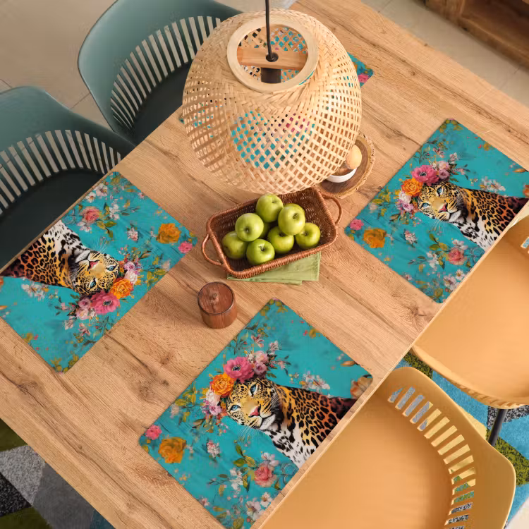 Sets de table - Léopard - Fleurs - Couronne — 3