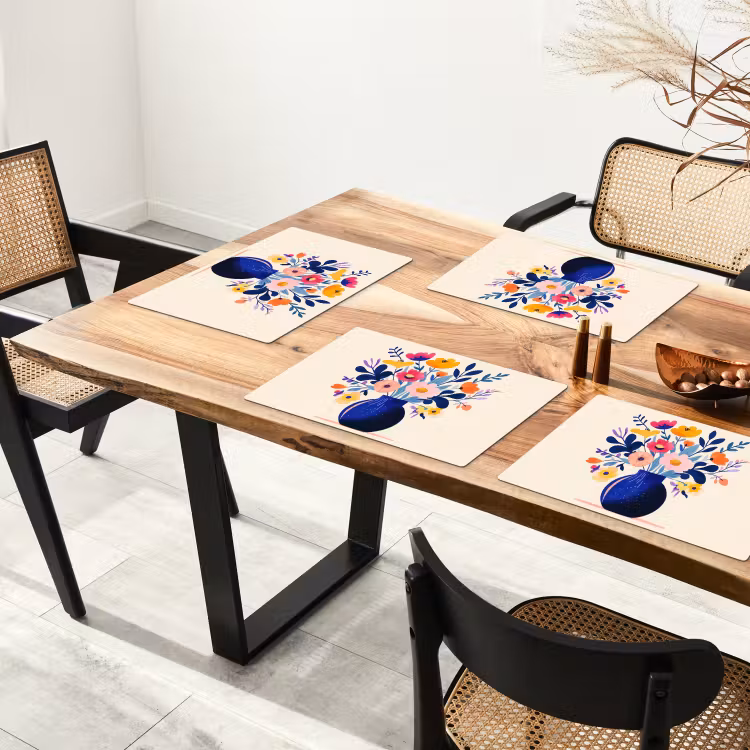 Sets de table - Vase - Fleurs - Bouquet — 4