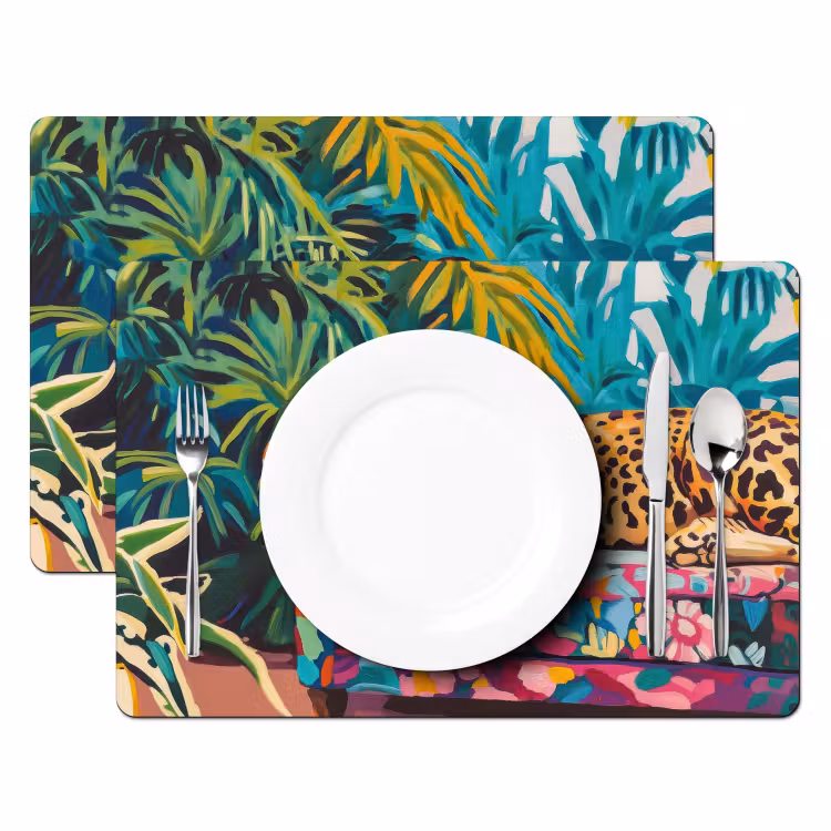 Sets de table - Léopard - Coloré - Tropical — 2