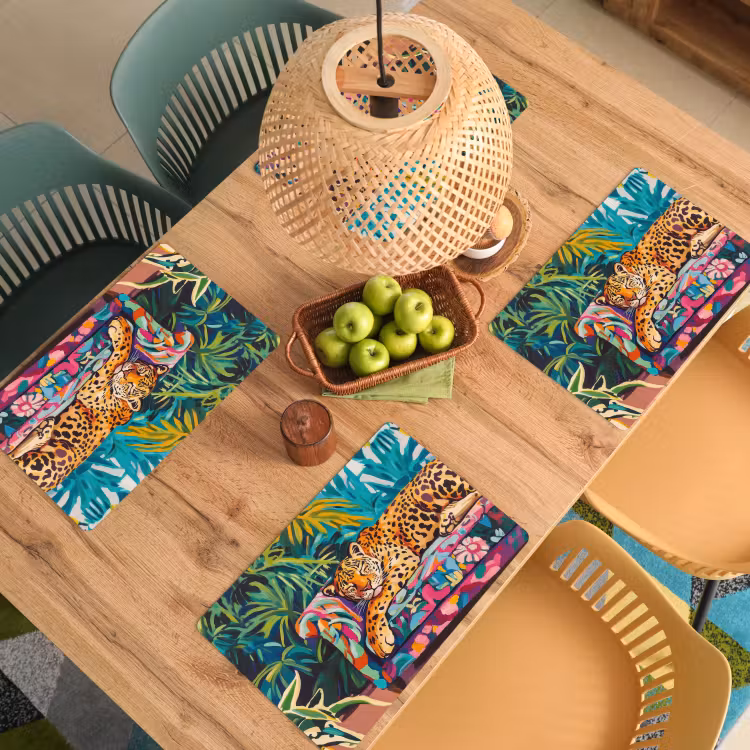 Sets de table - Léopard - Coloré - Tropical — 3