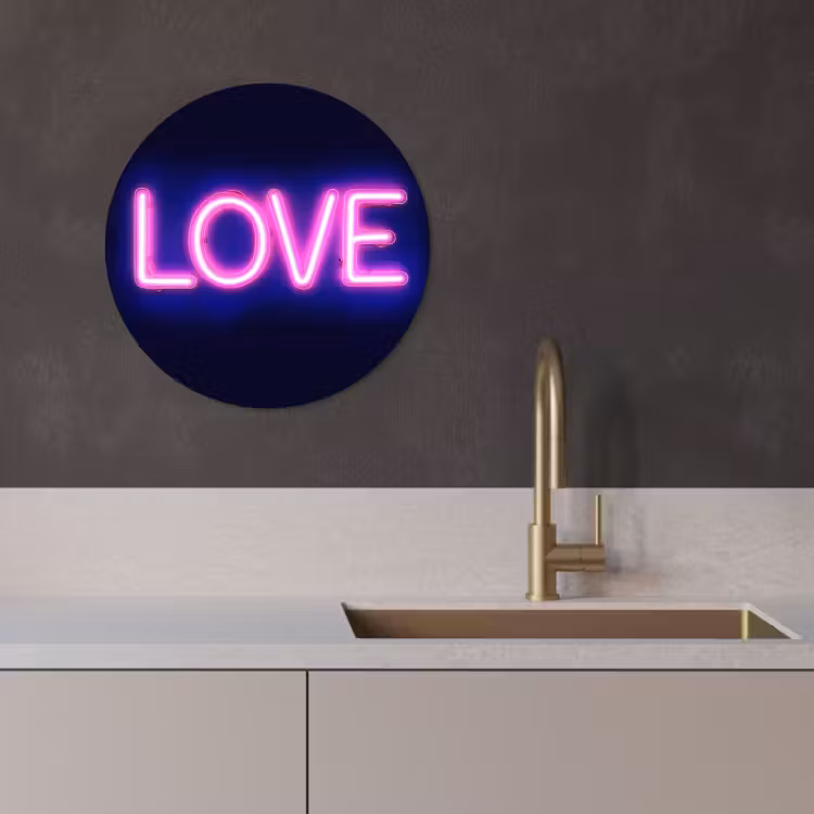 Tableau rond - Néon - Amour - Valentin — 4