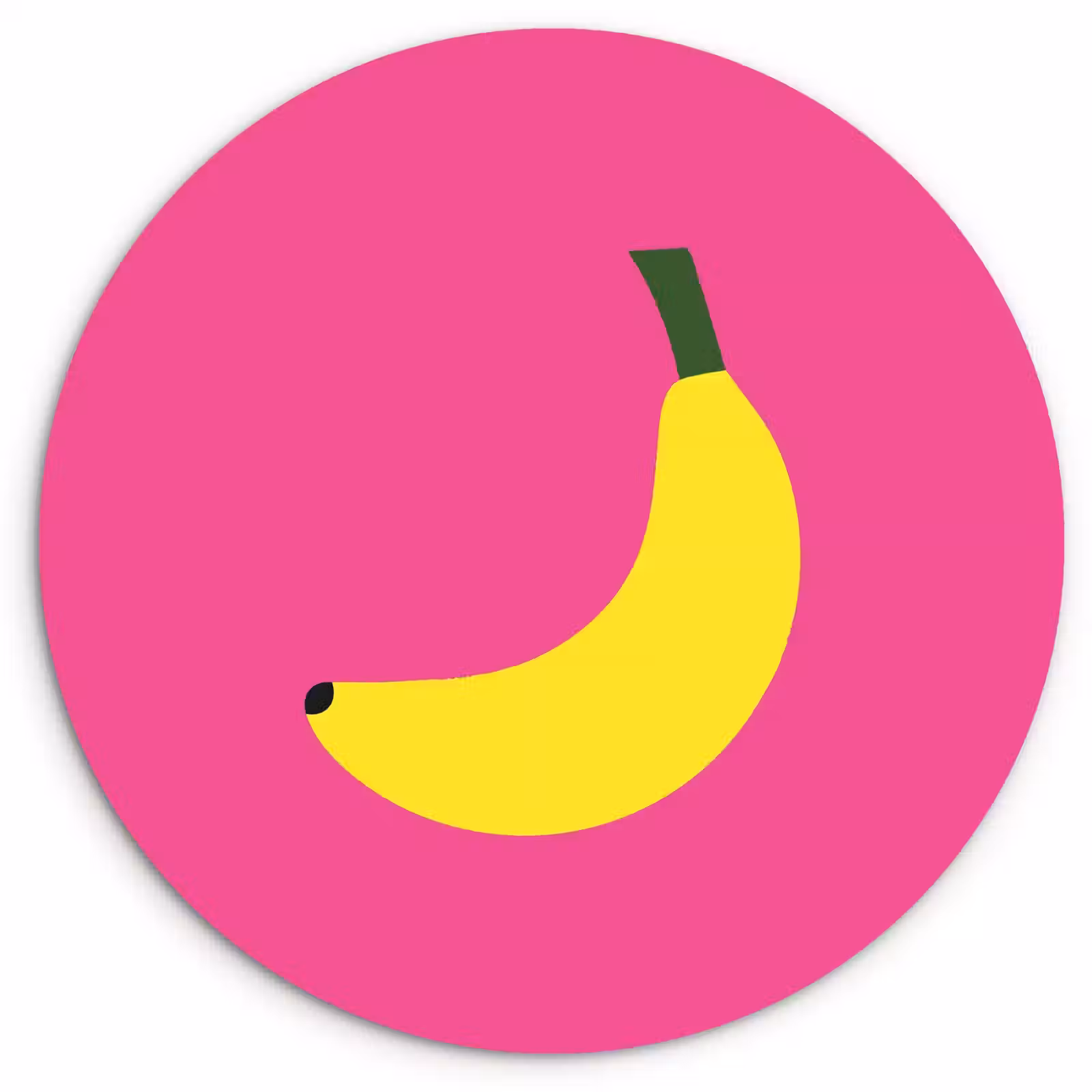 Tableau rond - Banane - Jaune - Fruit — 1