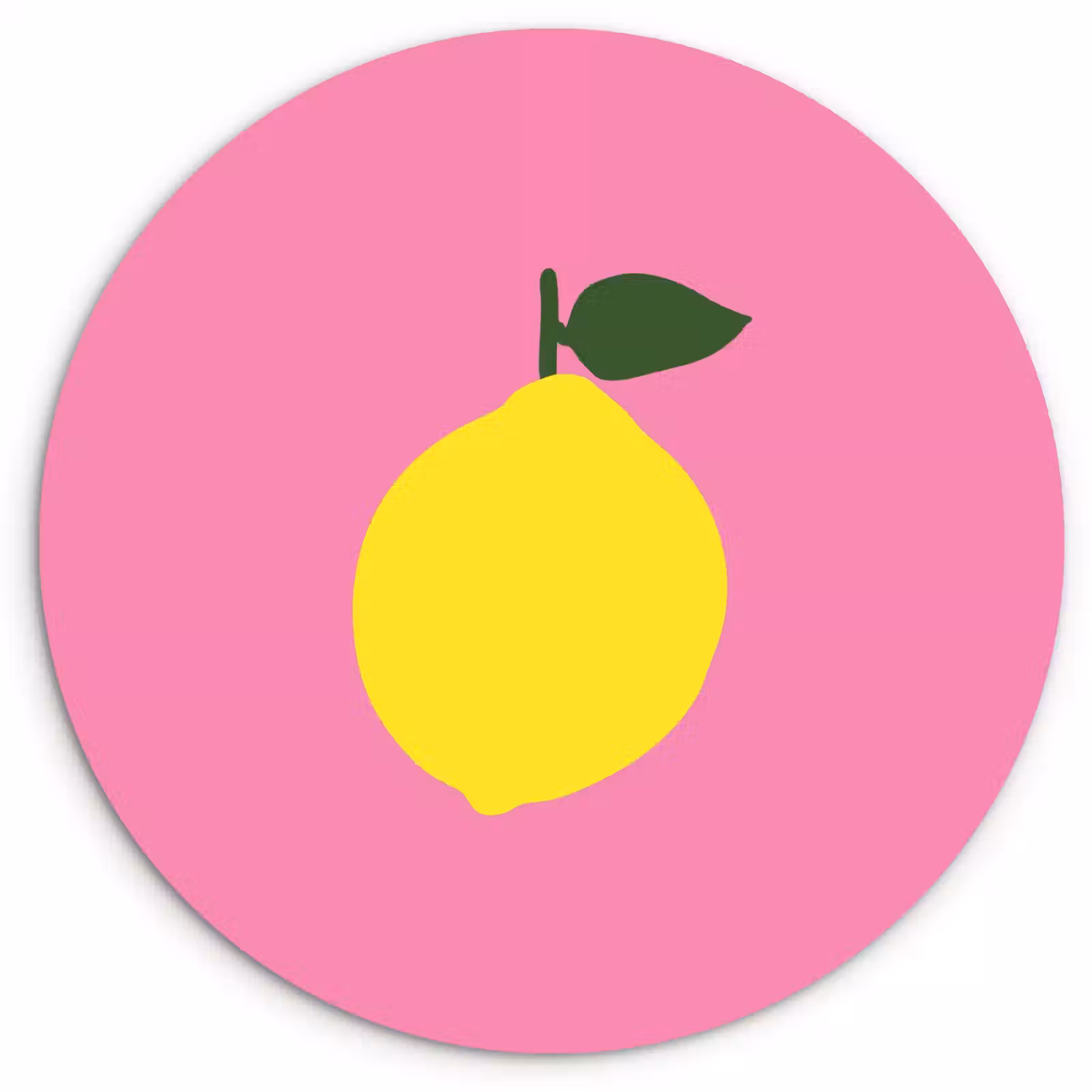 Tableau rond - Citron - Jaune - Frais — 1