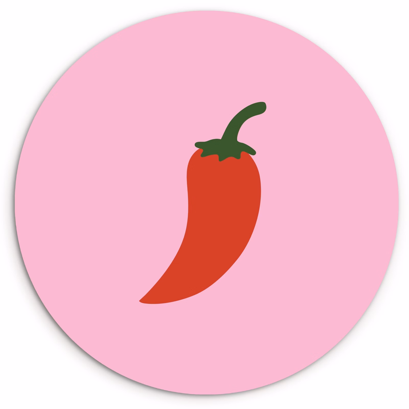 Tableau rond - Poivre - Rouge - Illustration — 1