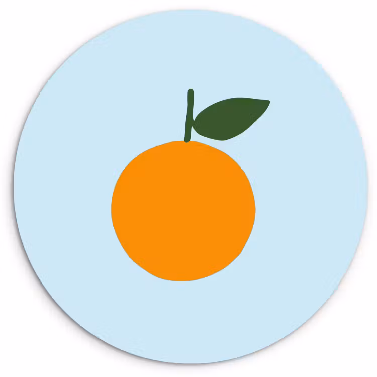 Tableau rond - Fruit - Orange — 1