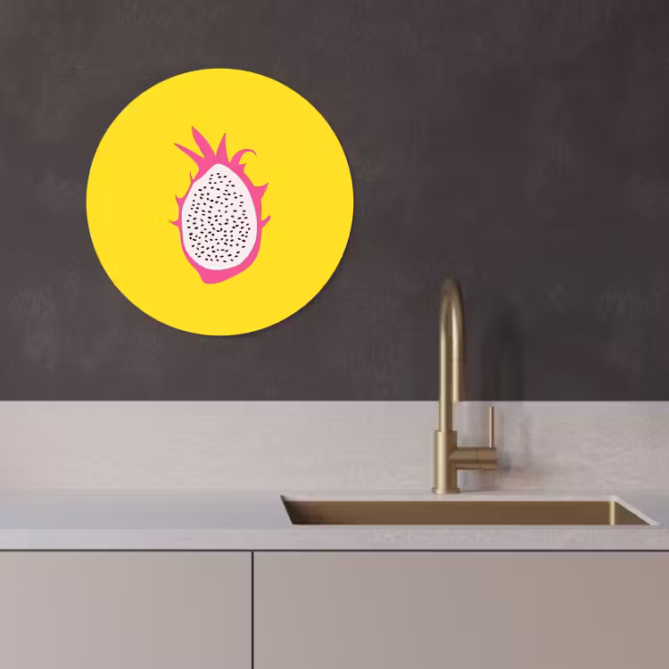 Tableau rond - Illustration - Fruit du dragon - coloré — 3