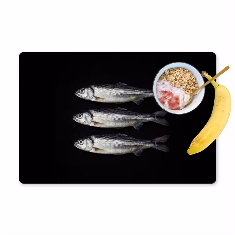 Sets de table en vinyle - Hareng - Poisson - Noir — 1