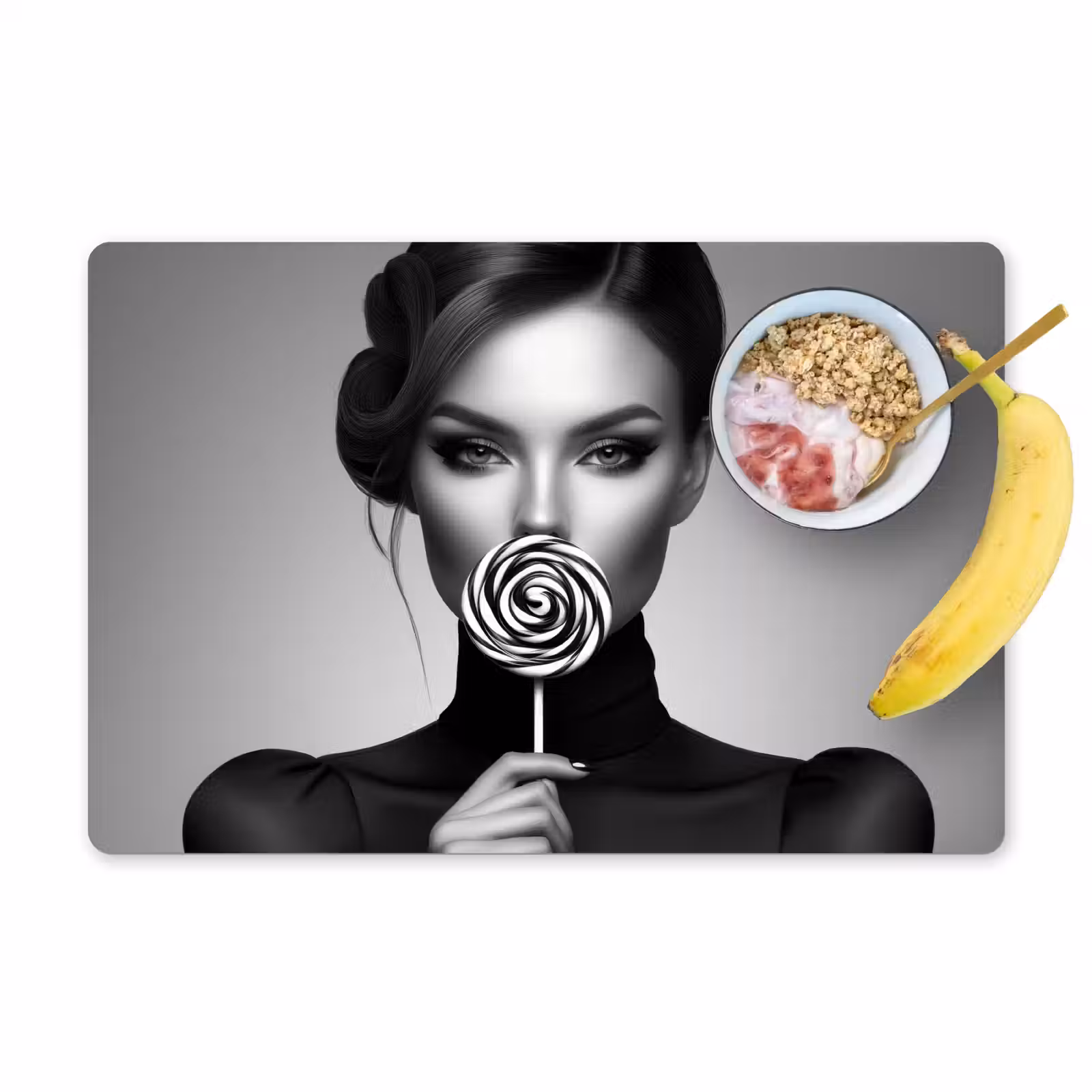 Sets de table en vinyle - Femme - Lolly - Noir — 1