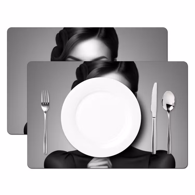Sets de table en vinyle - Femme - Lolly - Noir — 2