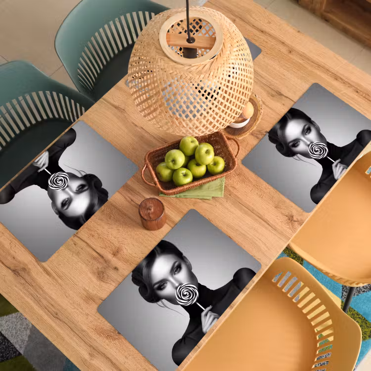 Sets de table en vinyle - Femme - Lolly - Noir — 3