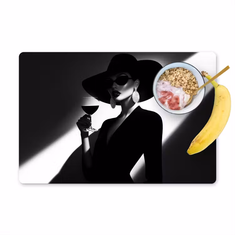 Sets de table en vinyle - Femme - Vin - Chic — 1