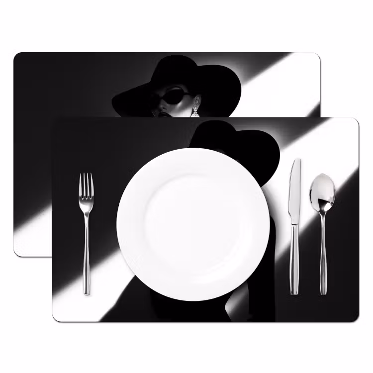 Sets de table en vinyle - Femme - Vin - Chic — 2