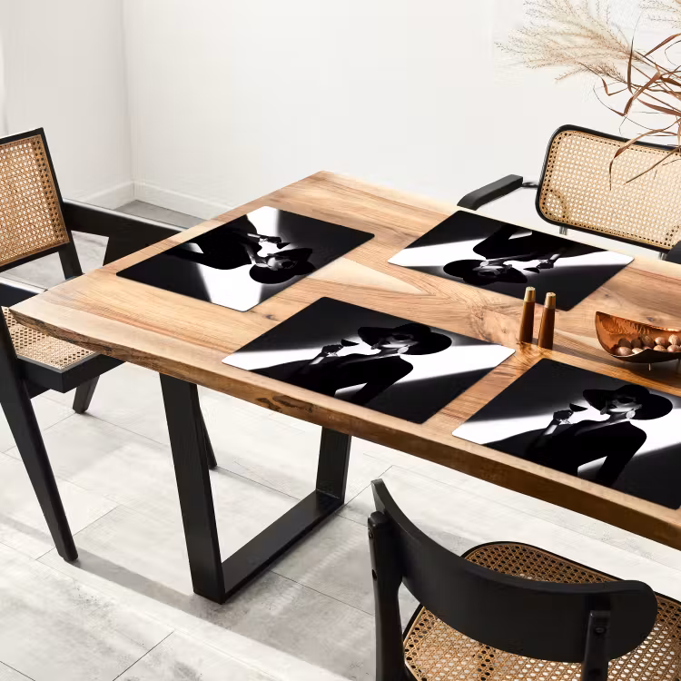 Sets de table en vinyle - Femme - Vin - Chic — 4