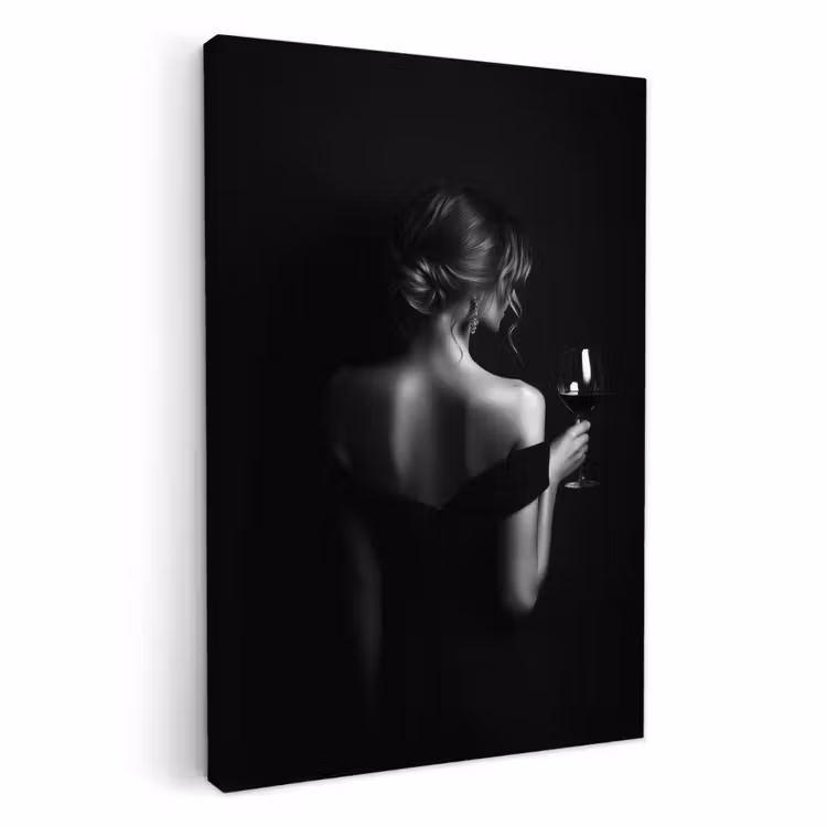 Tableau sur toile - Femme - Vin - Robe — 1