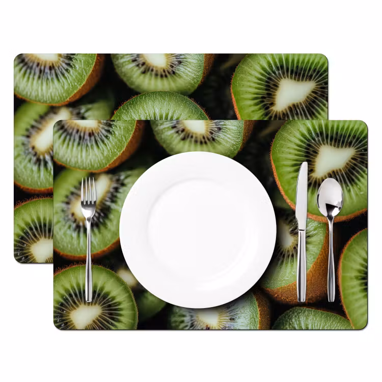 Sets de table en vinyle - Kiwi - Fruit - Vert — 2