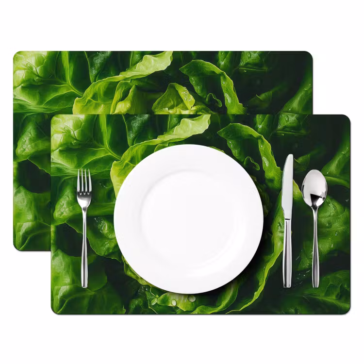 Sets de table en vinyle - Légumes - Laitue - Verte — 2