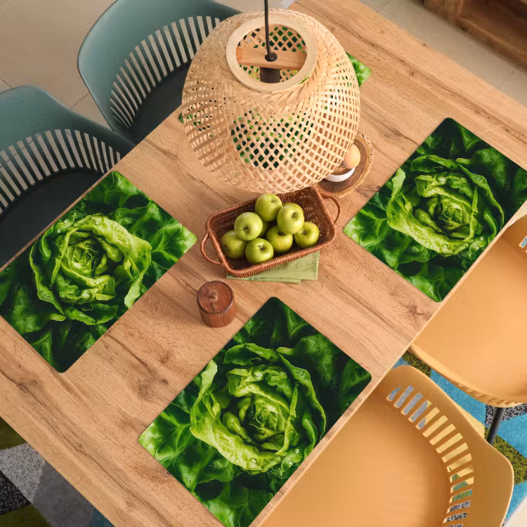 Sets de table en vinyle - Légumes - Laitue - Verte — 3