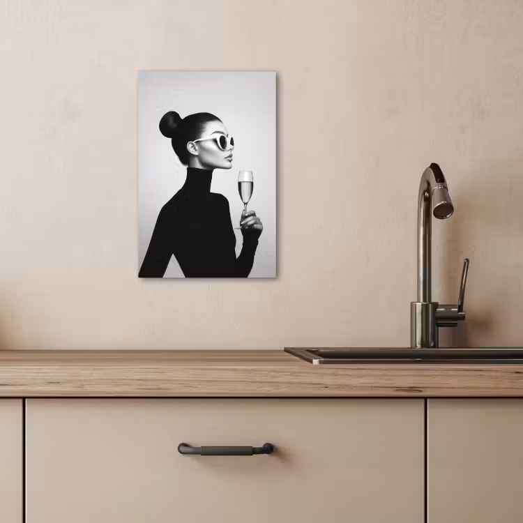 Tableau sur toile - Femme - Champagne - Moderne — 2