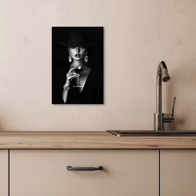 Tableau sur toile - Femme - Cocktail - Chic — 1