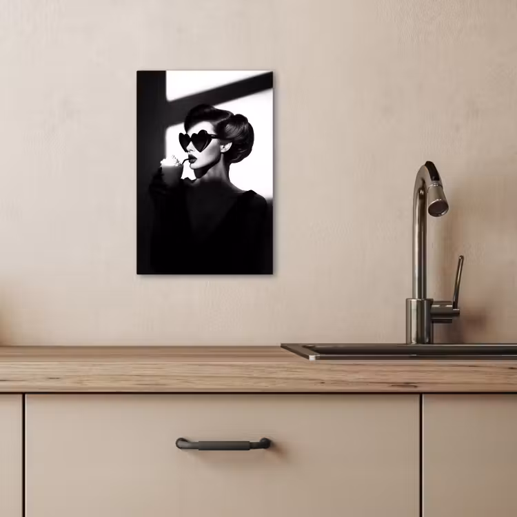 Tableau sur toile - Femme - Noir - Coeur — 3